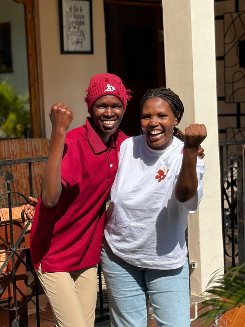 Two women celebrating at Sophia Hospitality Academy